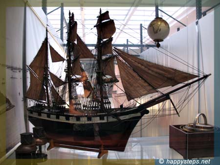 photo of a scale model of a ship